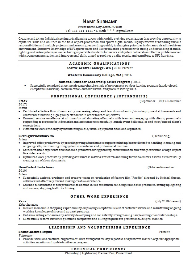 sports coach resume